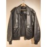 Veste en cuir Vintage noire