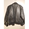 Veste en cuir Vintage noire